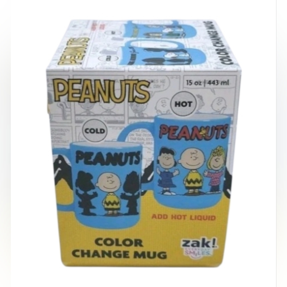 Snoopy, Charlie Brown Zak! Color Changing Color Mug New In Box - Picture 4 of 7